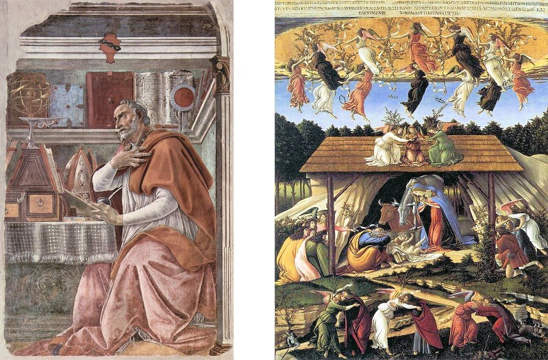 書斎の聖アウグスティヌス　神秘の降誕